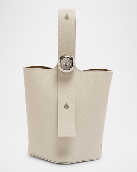 Pebble Mini Bucket Bag in Grain Leather