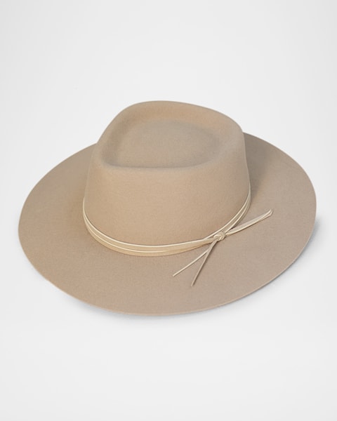 Georgina Embellished Wool Felt Fedora Hat