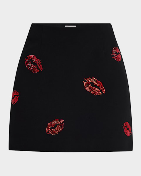 Amiri Rib-Knit Mini Skirt | Neiman Marcus