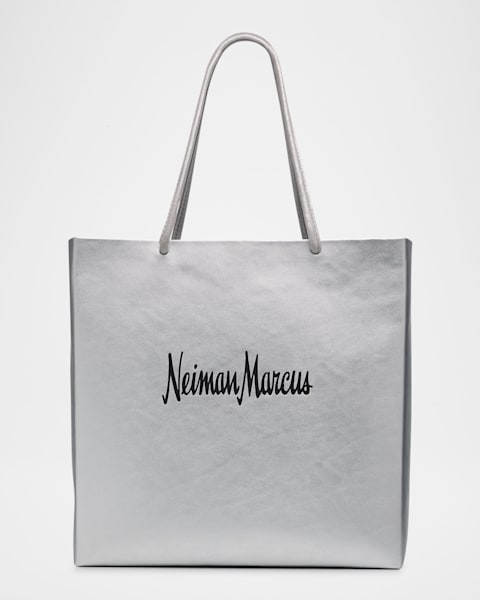 Luna Metallic Mixed Leather Reversible Tote Bag