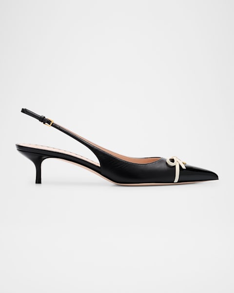 Patent Buckle-Trio Slingback Pumps | Neiman Marcus