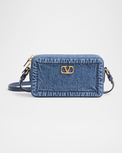 【VALENTINO】 Alltime Mini leather crossbody bag Valentino Garavani - Alltime Leather mini crossbody bag