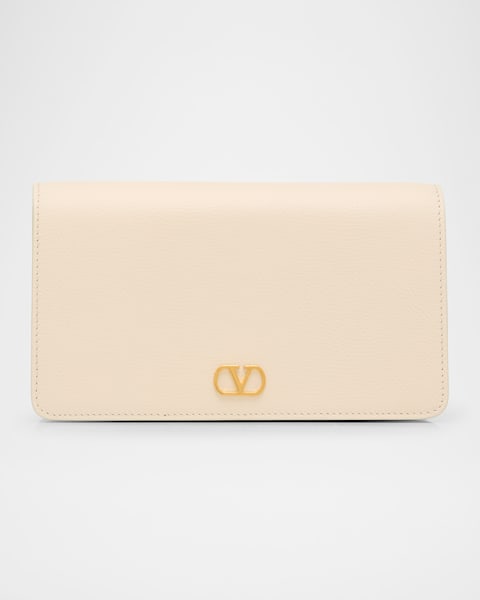Valentino Garavani Cherryfic Calfskin Wallet | Neiman Marcus