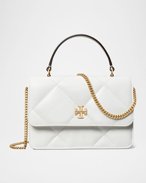 バックパック・リュック Tory Burch Kira Diamond Leather Mini Backpack White Mini Kira Diamond Quilt Backpack: Women's Handbags
