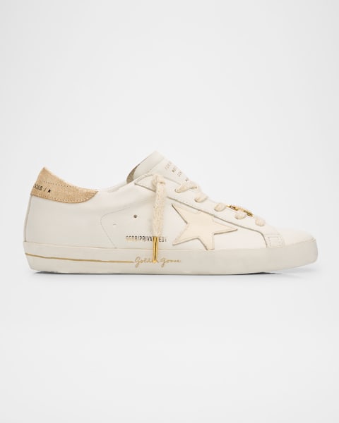 スニーカー Golden  White Cow Leather Superstar Sneakers Golden Goose Superstar Cow Horsy Low-Top Sneakers | Neiman