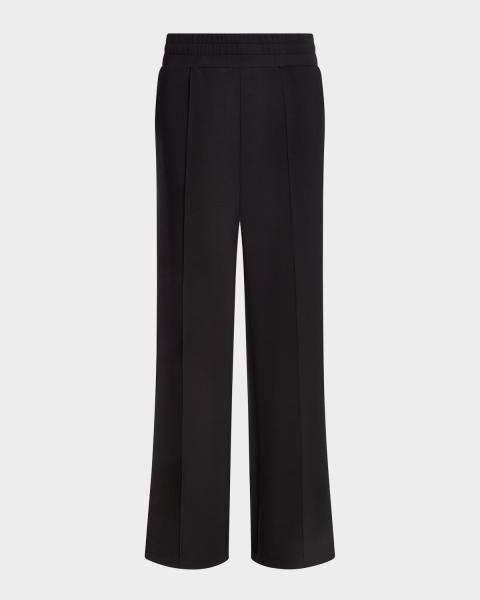 Dries Van Noten Moiré Satin Wide-Leg Drawstring Pants | Neiman Marcus