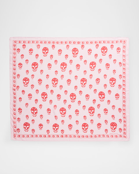 Prada Symbole Print Silk Twill Scarf | Neiman Marcus