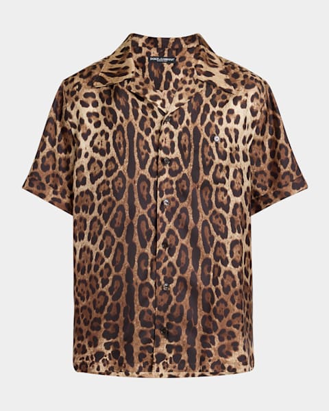 Dolce & Gabbana Men's Silk Shirt White