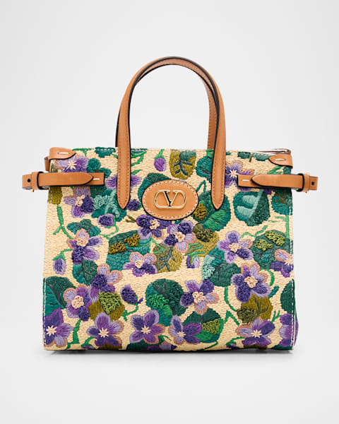 Valentino Garavani Antibes Medium Flower & Leaves Jacquard