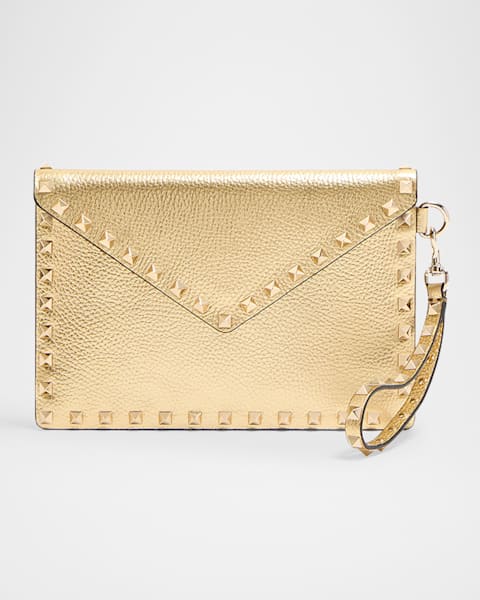 Valentino Garavani Rockstud Large Envelope Clutch Bag