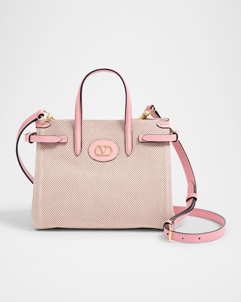 トートバッグ VALENTINO GARAVANI 'Antibes' medium shopping bag Beige Valentino Garavani Antibes Medium Canvas Shopping Bag for
