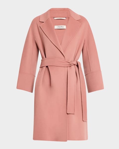 Max Mara Studio Pazzo Wrap-Front Cashmere Coat | Neiman Marcus