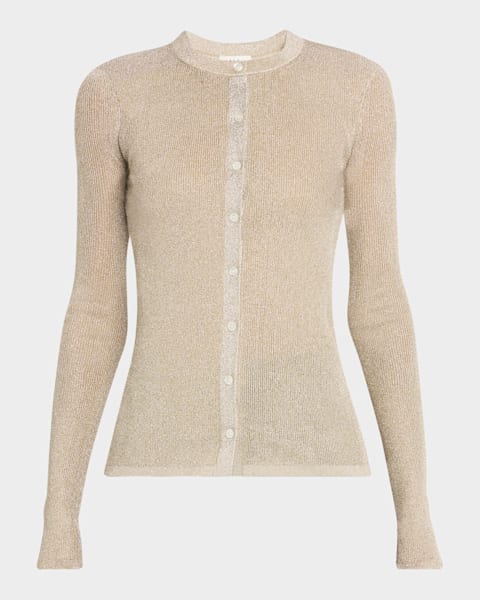 Courreges Solar Light Rib Cardigan | Neiman Marcus