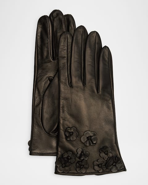 Max Mara Spalato Short Leather Gloves | Neiman Marcus