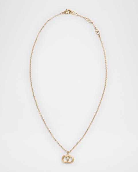 Valentino Garavani VLogo Signature Metal Necklace | Neiman Marcus