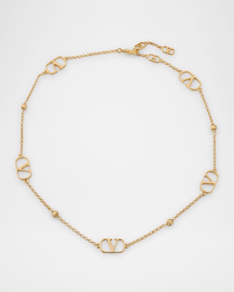 【関税込み】Valentino Garavani Oval ネックレス Valentino Garavani VLogo Oval Metal Necklace | Neiman Marcus