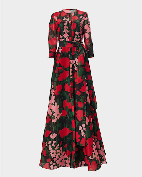 [ DIANE von FURSTENBERG ] ドレッシー メッシュマキシドレス DIANE VON FURSTENBERG Joshua printed crepe maxi dress | THE