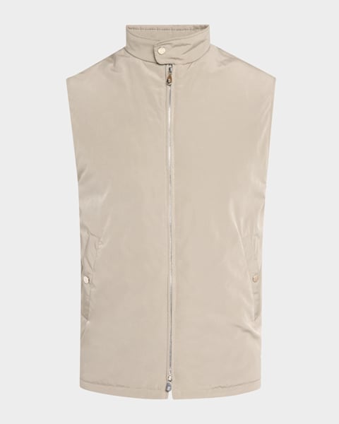 【BRUNELLO CUCINELLI・ブルネロクチネリ】 DOWN WAISTCOAT Brunello Cucinelli - Navy Blue Wool Quilted Down Hooded Vest