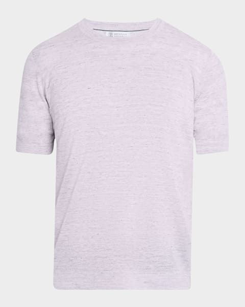 Brunello Cucinelli Men's Logo Long-Sleeve T-Shirt | Neiman