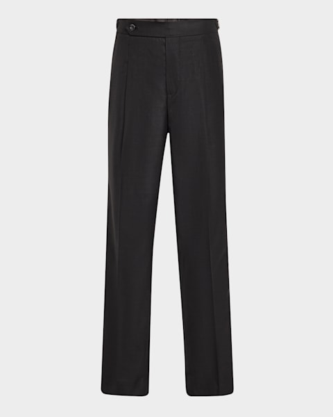 Zanella Men's Parker New Basic Wool Pants | Neiman Marcus
