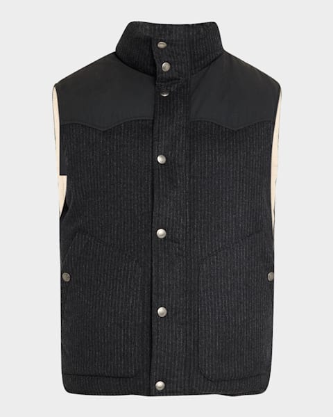 BRUNELLO CUCINELLI ダウンベスト　S Brunello Cucinelli Men's Snap-Front Quilted Down Vest