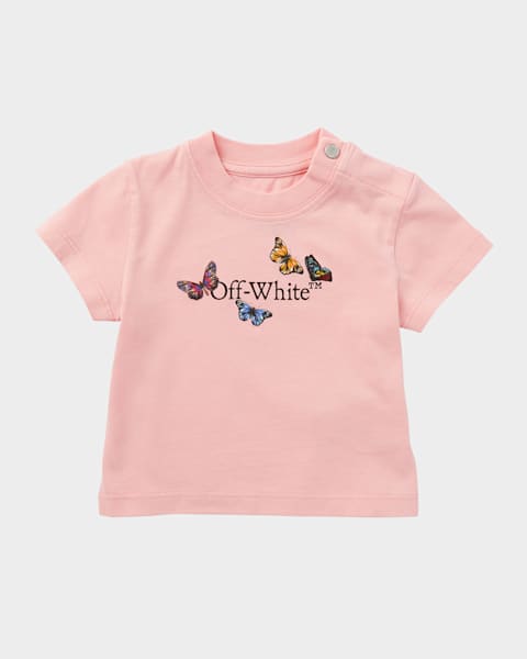 Kid's Staggered Logo Short-Sleeve T-Shirt, Size 4-12
