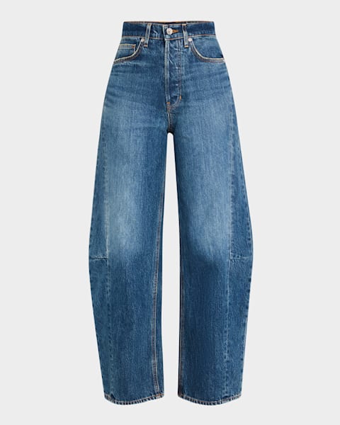 【LOEWE】 Anagram barrel-leg jeans Loewe Anagram Barrel Leg Jeans - Bergdorf Goodman