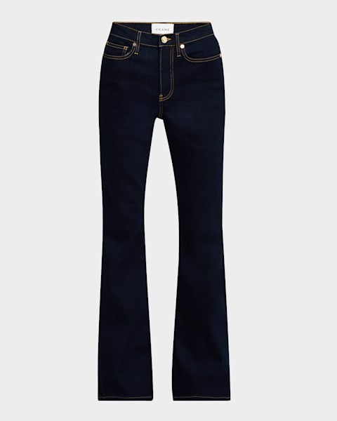 【関税込み】FRAME ブラック Le Easy Flare ジーンズ FRAME Le Easy Flare Outseam Insert Jeans | Neiman Marcus