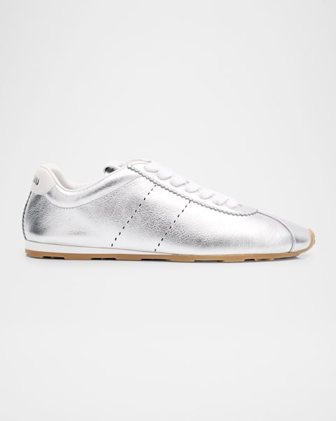 Miu Miu Leather Retro Runner Sneakers | Neiman Marcus