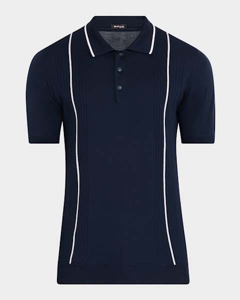John Smedley Men's Sandbanks Pique Quarter-Zip Polo Shirt