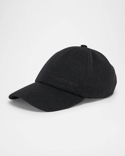THE ROW Caspian Silk-Linen-Wool Baseball Cap | Neiman Marcus