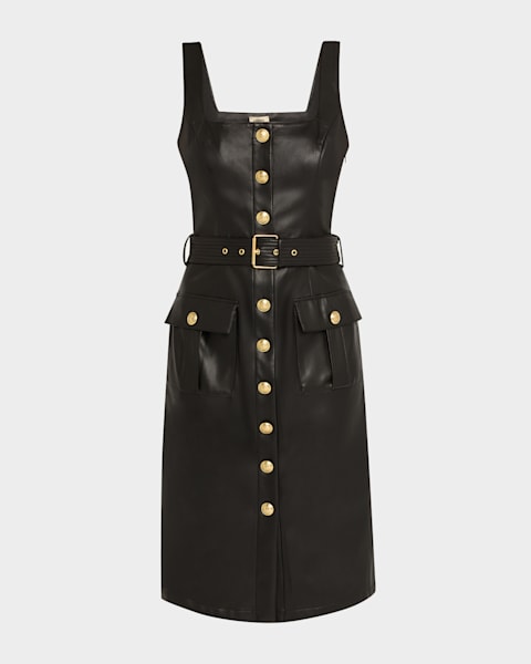 Zadig & Voltaire Rean Leather Mini Dress | Neiman Marcus