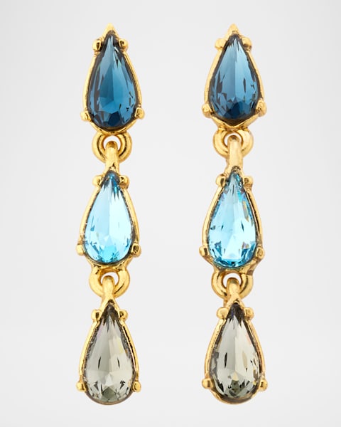 送料関税込★Oscar de la Renta★クリスタル装飾ドロップピアス Oscar de la Renta Classic Crystal Drop Earrings | Neiman Marcus