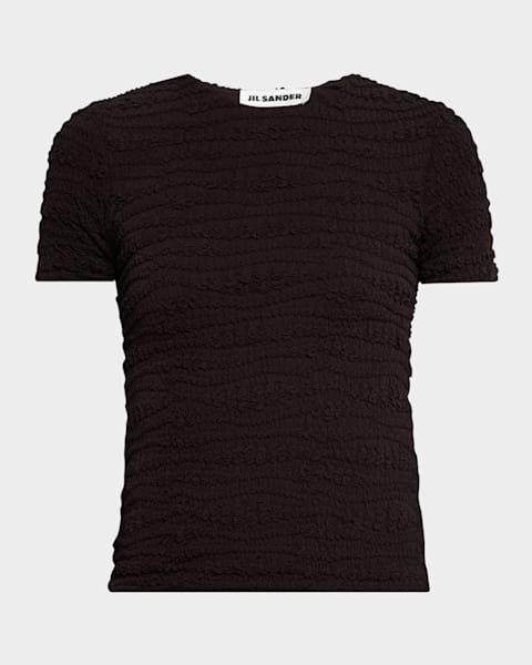 Tシャツ・カットソー Jil Sander Jil Sander Flower Crochet T-Shirt Jil Sander Crochet Flower Knit T-Shirt | Neiman Marcus