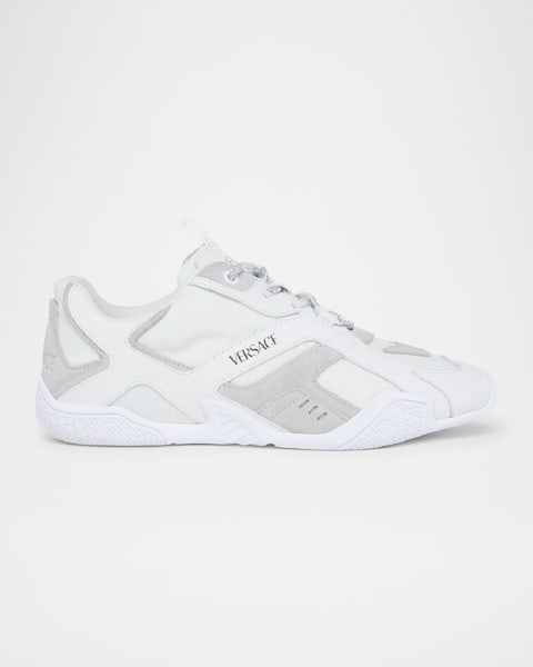 Versace La Greca Embellished Low-Top Sneakers | Neiman Marcus