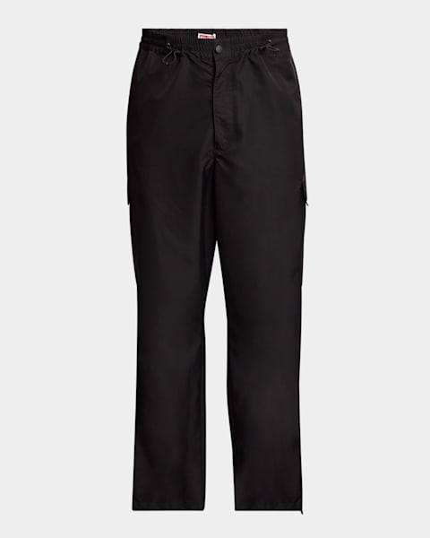 【関税&送料込】Moose Knuckles Trousers Moose Knuckles drawstring-waistband Cargo Trousers | Black