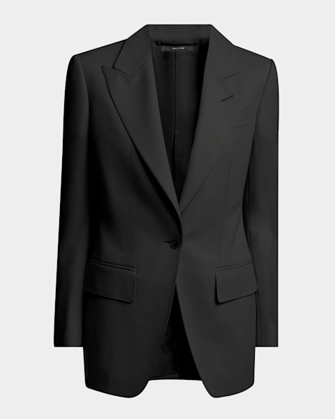 Leopard Print Sculpted Blazer Jacket