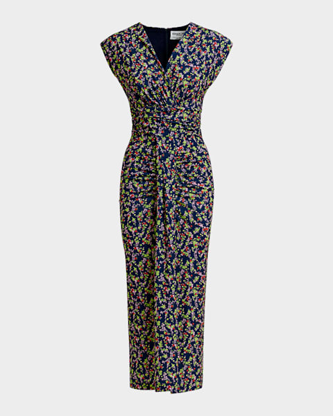 ワンピース HALINKI MAXI-DRESS WITH SCOOP NECKLINE AND KNOT DETAIL Essentiel Antwerp Halinki Knot Maxi Dress in Marzipani