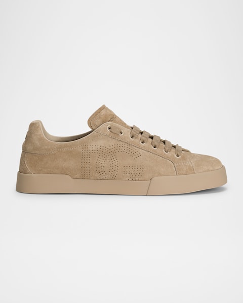 Dolce&Gabbana Men's Suede and Wool Runner Sneakers | Neiman