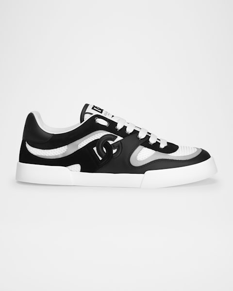 美品 DOLCE&GABBANA シングルライダース ハラコ 千鳥格子 ロゴ総柄 Dolce&Gabbana Logo Colorblocked Low-Top Sneakers | Saks Fifth Avenue