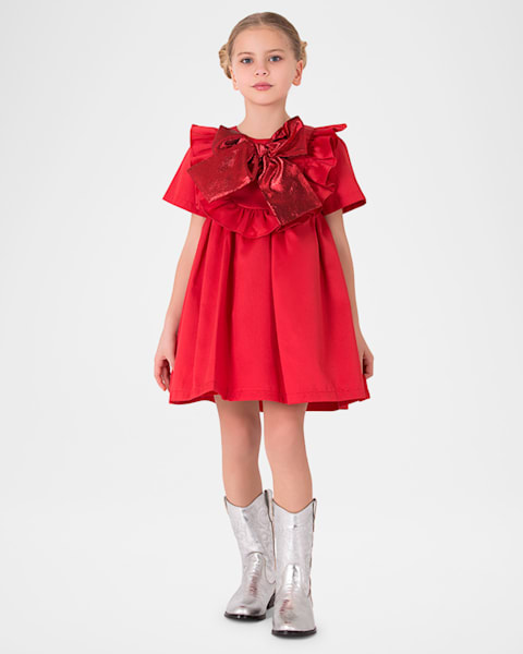KIDS STRAPPY FRILL DRESS WITH BOW 12-14 RESERVATION FOR LOVE main image 1