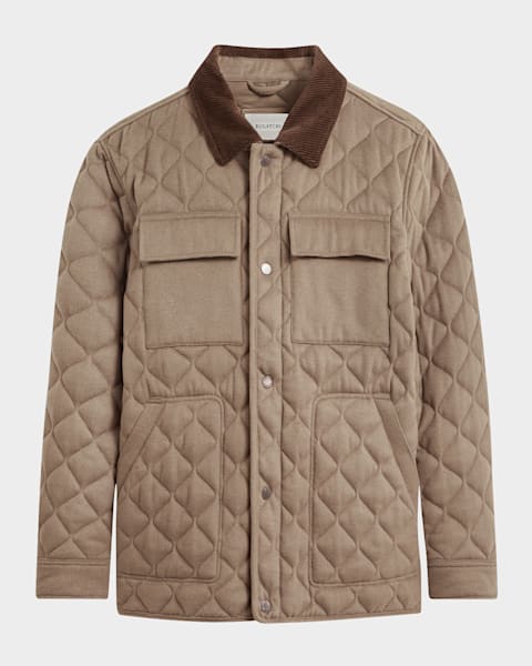 Bugatchi Men's Nylon Puffer Jacket | Neiman Marcus