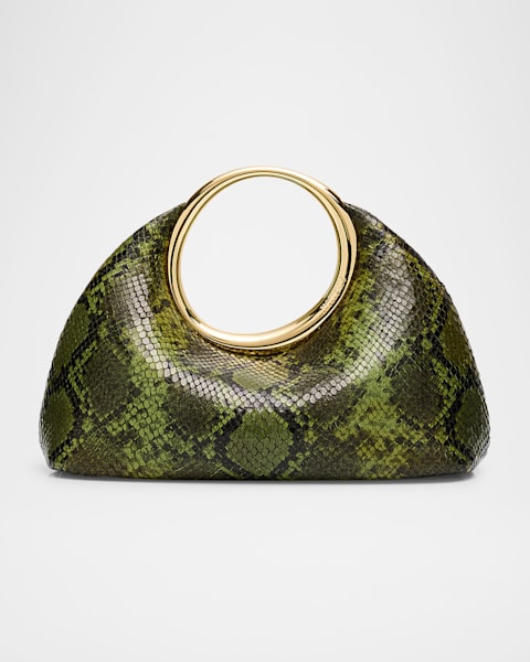 Le Petit Calino Croc-Printed Top-Handle Bag