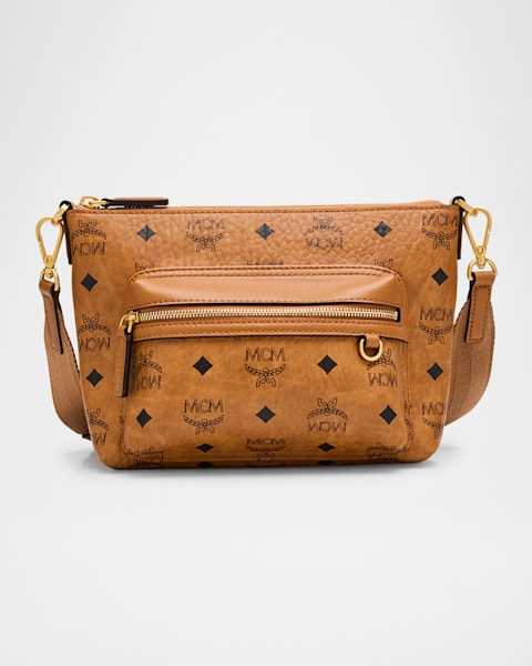 Burberry Men's Check Phone Crossbody Bag | Neiman Marcus