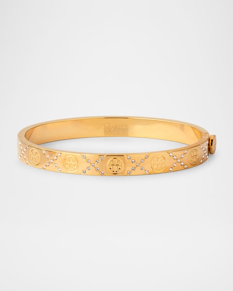 Tory Burch Eleanor Pave Flex Cuff Bracelet | Neiman Marcus