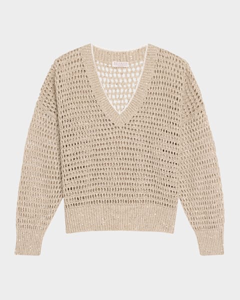 トップス LOEWE swing-style pullover Loewe Anagram Cable-Knit Sleeve Sweater | Neiman Marcus
