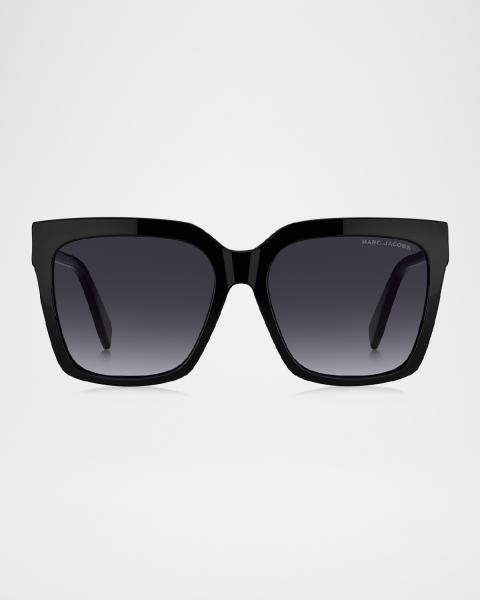 Marc Jacobs Black  Square Sunglasses with Gradient Lenses Marc Jacobs 57mm Gradient Square Sunglasses | Nordstromrack main image 3