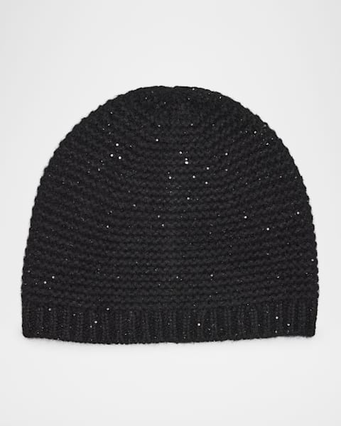 Gorski Select Cashmere Beanie with Lamb Shearling Pom | Neiman Marcus