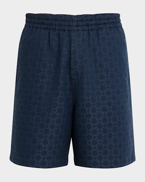 Men's Painted Panel Denim Shorts