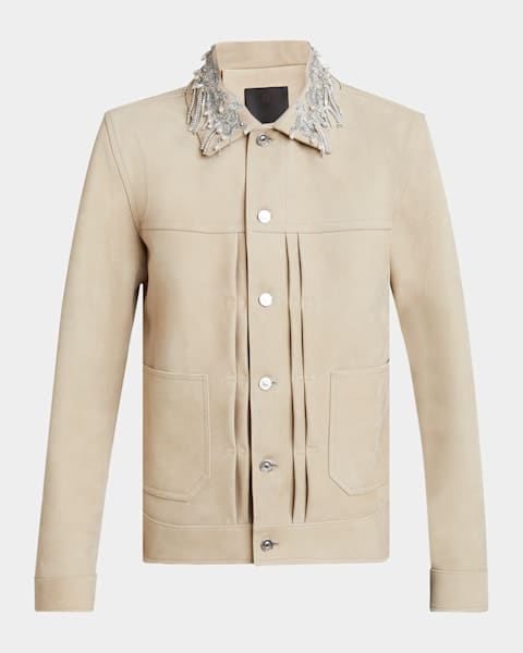 ブルゾン GIVENCHY MONOGRAM DENIM JACKET Givenchy Men's Hooded Monogram Denim Jacket | Neiman Marcus